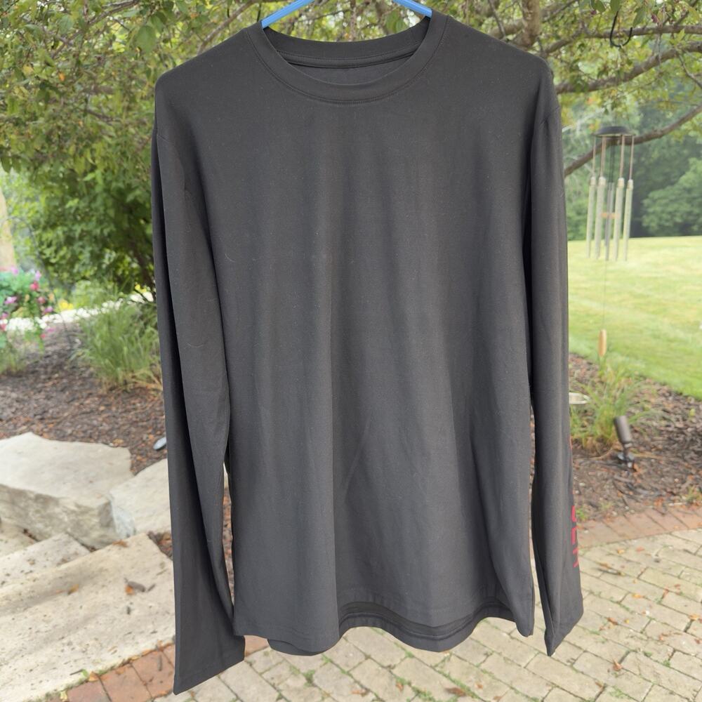 SPYDER Men's Loungewear Dry Fit T-Shirt Shirt Large Black Long Sleeve Stretch